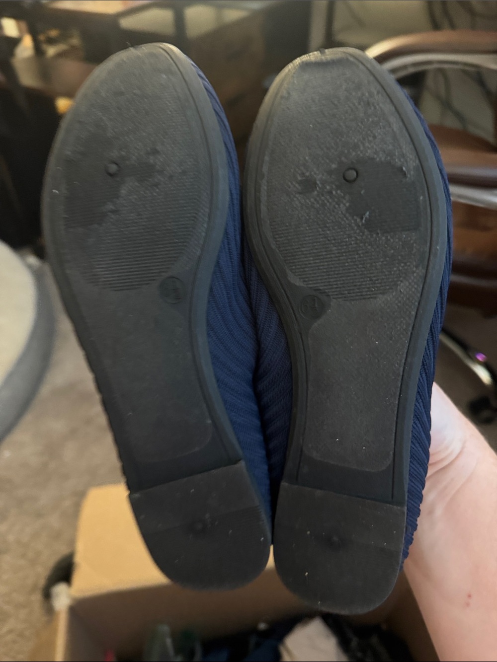 Danskin Navy Knit Ballet Flats - Women’s 8½ image 2